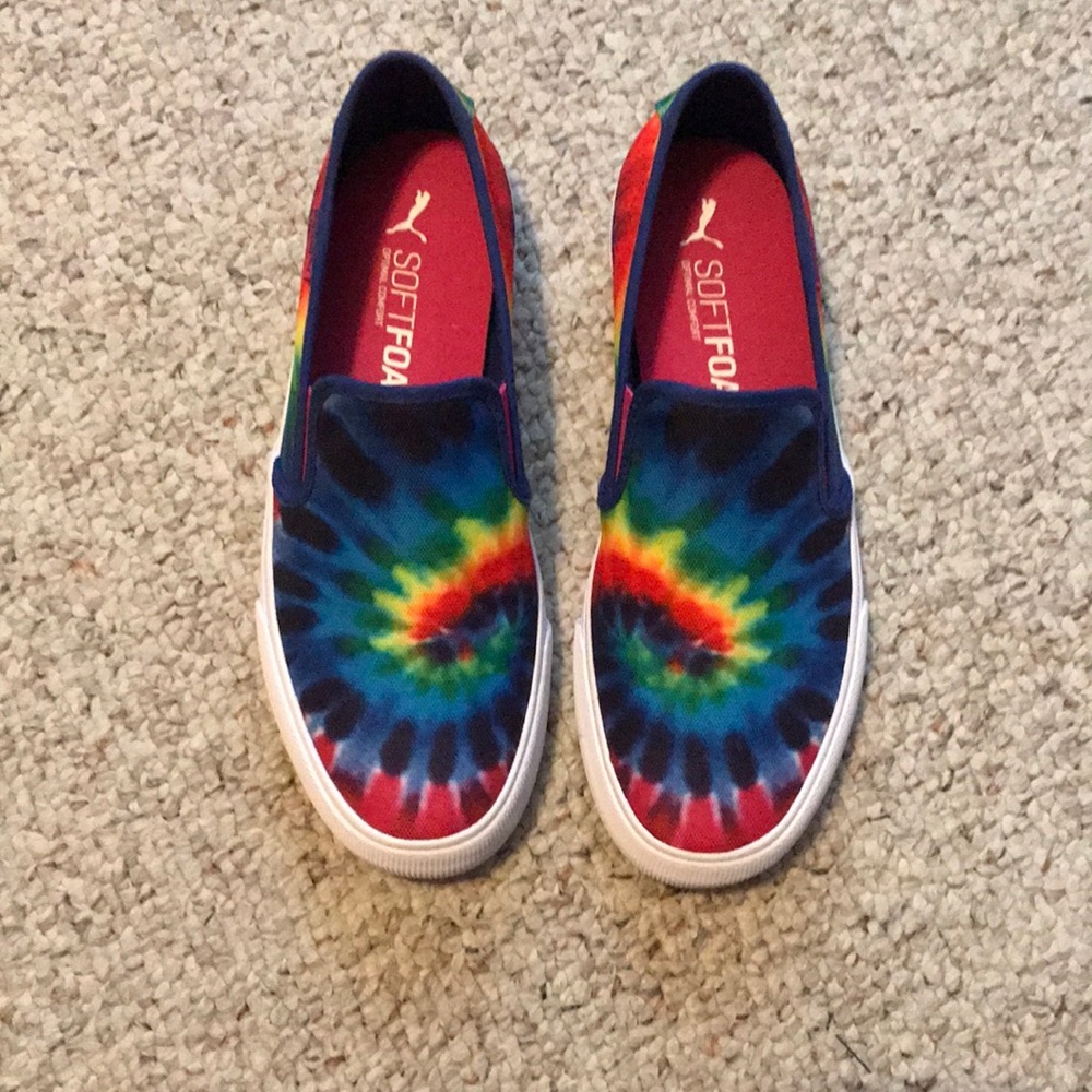 Puma Canvas Tie Dye Slip-on Sneakers